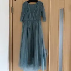 Rire Fete ヤマダヤ ★ ワンピース チュール オーガンジー 青 新品