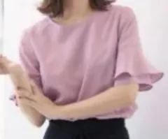 la totalite ラッフルスリーブブラウス　ピンクのサムネイル