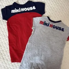 ミキハウス　ロゴロンパース　セット　80cm