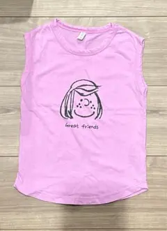 タンクトップ　韓国子ども服　スヌーピー　ピンク