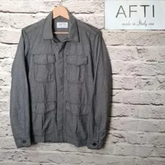 美品■AFTI for A.E.R(アダム・エ・ロペ) ミリタリーシャツ グレーのサムネイル