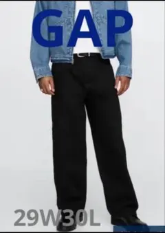 【GAP】スーパーバギーデニム　ブラック　29W30L