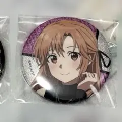 SAO カラオケの鉄人 カラ鉄 グリッター缶バッジ アスナ