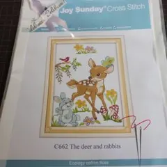 Joy Sunday クロスステッチキット C662 鹿とウサギ