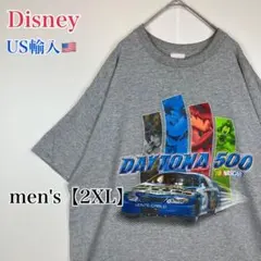 ●T724【US輸入】 ディズニー 半袖 Tシャツ グレー系 【2XL相当】のサムネイル