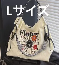 MZTKIN エコバッグ うさぎ 刺繍 ベージュ - メルカリ