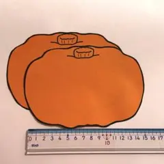 ハロウィン　かぼちゃ台紙　顔なし　10枚