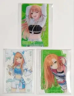 【匿名配送】学園アイドルマスター アクリルカード 紫雲清夏 3点