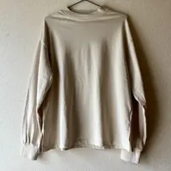 【美品★】SUGAR SPOON ベージュ コットン 長袖Tシャツフリーサイズ