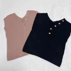 【SUGAR SPOON】リブタンクトップ 2枚セット Fサイズ2wayのサムネイル