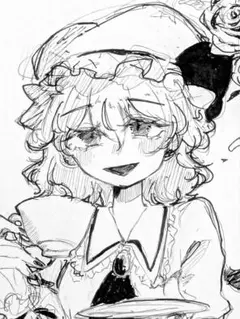 手描きイラスト】東方Project レミリア・スカーレット 原画 一点物