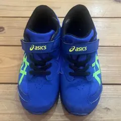 asics スニーカー 子ども 靴 青 ブルー 男女兼用 19.5cm