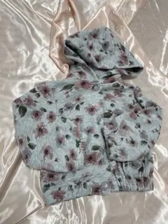 コムサ　花柄パーカー