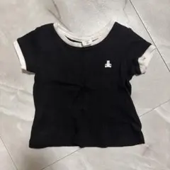 baby GAP クマ刺繍 リブTシャツ 12-18ヶ月