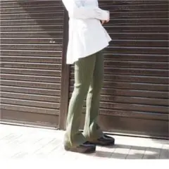 murua リブニットパンツ カーキ