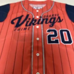 愛媛オレンジバイキングスVikings ベースボールシャツ20 HARADA