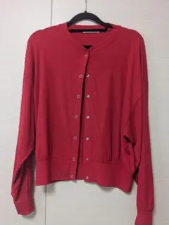 Aunt Marie's カーディガン 赤 Fサイズ 春夏