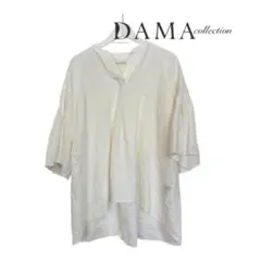 DAMA collection スキッパーブラウス リネン ホワイト - メルカリ