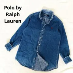 ポロ ラルフローレン Polo ポニー刺繍 デニムシャツ 濃紺　ダンガリーシャツ