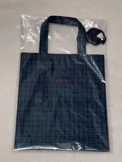 familiar　ファミリア　トートバッグ　チェック　青　大