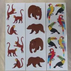 動物イラスト シールセット 3シート