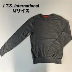 イッツインターナショナル　ニットセーターグレー　Mサイズ　薄手
