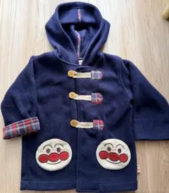 アンパンマン フリースコート90サイズ ネイビー