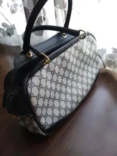 オールドグッチ　幻　Old GUCCI ハンドバッグ レザー GGキャンバス