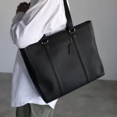 【美品】 グッシオ ウォーモ 牛革 ビジネスバッグ トートバッグ ブラック