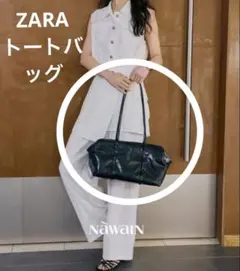 zara トートバッグ ブラックのサムネイル