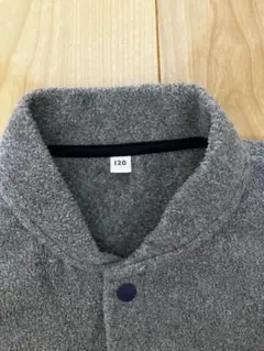 美品 無印フリースジャケット 120サイズ グレー
