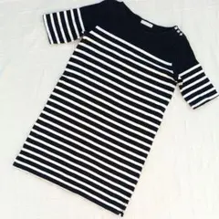 FreeSIZE　JEANASiS　ジーナシス　モノクロボーダーのワンピースのサムネイル