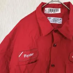 ✨️希少✨️Ryder × aramark 【L】別注 ワークシャツ レッド