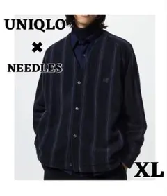 UNIQLO NEEDLES フリースオーバーサイズカーディガン　ストライプ