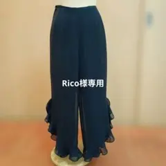社交ダンス レッスンパンツ フリル ブラックのサムネイル