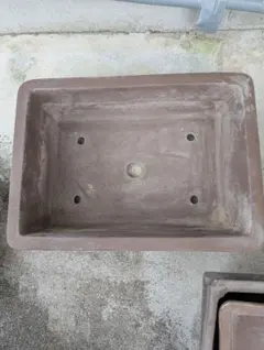 難あり陶器製植木鉢　外寸42×31×12cm　　盆栽　寄せ植え
