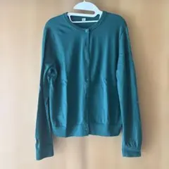 ユニクロ UVカットクルーネックカーディガン グリーン Lサイズのサムネイル