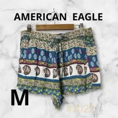 【アメリカンイーグル】ペイズリー柄ショートパンツ　インド綿　M