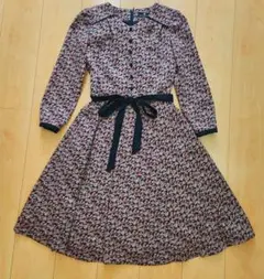 Kat Park Lane 花柄 フレア長袖ワンピース