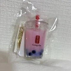 ゴンチャ 立体キーホルダー ストロベリーミルクティー ピンク いちご タピオカ