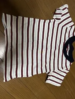 赤と白・黒と白ストライプ Tシャツ 2枚セット