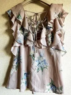 美品！COCODEAL花柄フリルブラウス⭐︎M
