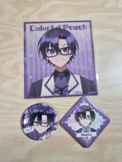 カラフルピーチ　ミニクリア色紙　 缶バッチコレクショん からぴちパラダイス