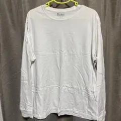 ゆったりサイズ　Champion ホワイト　長袖カットソー LロンT