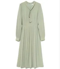 【新品タグ付】セルフォード ボウタイプリーツワンピース ミント