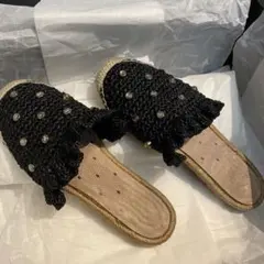 RED VALENTINO ♡ エスパドリーユ サンダル ブラック 38のサムネイル