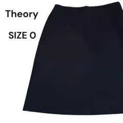 theory セオリー フレアスカート 黒 サイズ０ 膝丈 ストレッチ ミニ