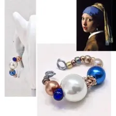 水曜１０％OFF◎総額330円より　真珠の耳飾りの少女イメージ調節可能イヤーカフ