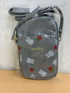 ミッフィー　スマホショルダー　グレー