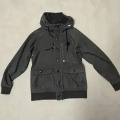 ビームスハート　サイズS グレー フード付き スウェットブルゾン